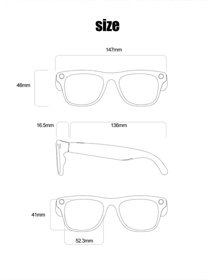 Xiaomi 8K AI Smart Glasses Multifunctional Camera Bluetooth Call Voice Assistant Music Player Translate Photochromic HD Glasses