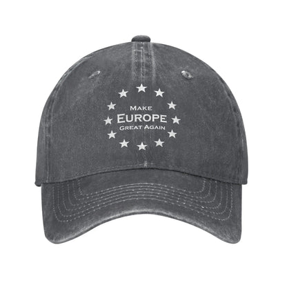 Make Europe Great Again Star Baseball Caps Vintage Distressed MEGA EU Snapback Hat Unisex Outdoor Workouts Adjustable Hats Cap