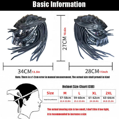 Suitable for the Iron Defeater Helmet Predator motorcycle cool full helmet Men's motorcycle riding helmet