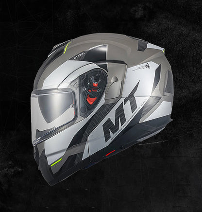 New Arrival Motorcycle Flip-Up Helmets Atom Sv Dual Lens Off Road 4 Seasons Helmets Color Options M-4Xl
