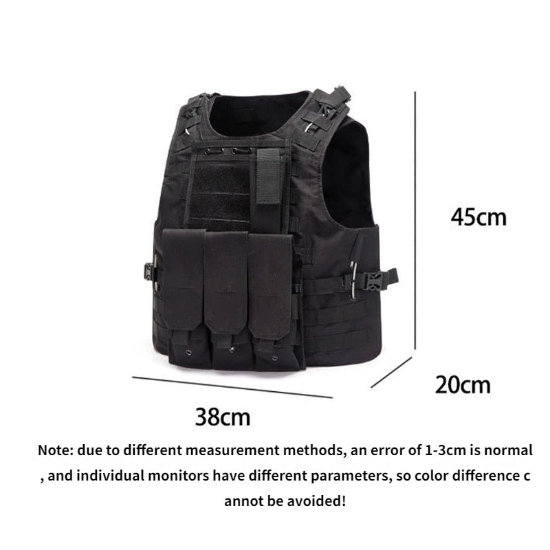 Nylon Tactical Vest Body Armor Hunting Carrier Accessories Men Combat MOLLE Camo Military Vest Outdoor CS Hunting