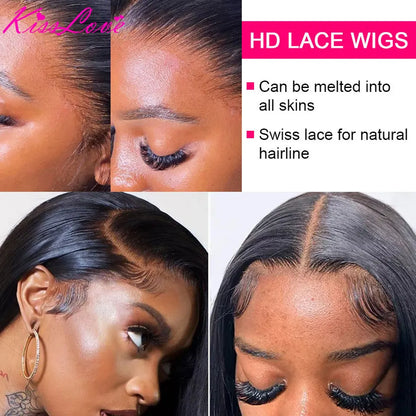 HD Lace Wig 13x6 Human Hair Straight 13x4 Lace Front Human Hair Wigs 5x5 Glueless Wig Pre Plucked 13x6 Full HD Lace Frontal Wigs