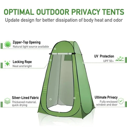 Portable Pop Up Privacy Tent Outdoor Shower Toilet With Window Quick Setup Beach Camping Foldable Lightweight Carry Bag Included