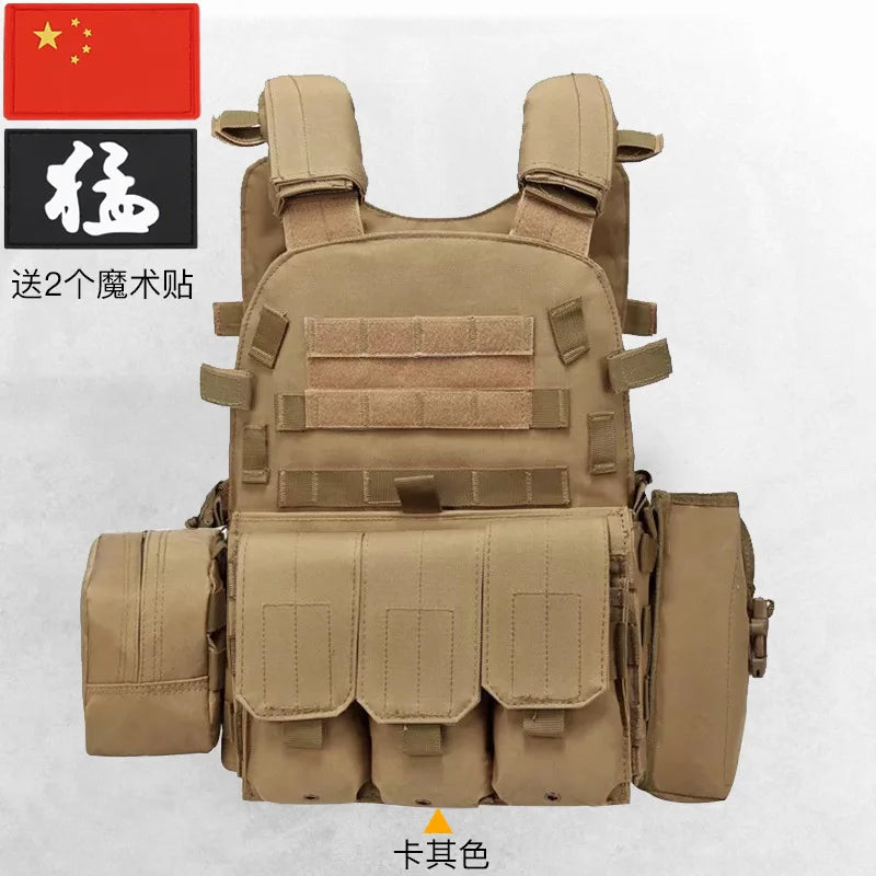 Nylon Tactical Vest Body Armor Hunting Carrier Airsoft Accessories CS Combat MOLLE Camo Military Army Vest for Outdoor Hunting