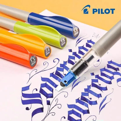 Original PILOT FP3-15-SS Parallel Pen Multi Sizes Flat Tip Calligraphy Fountain Pen Practice Gothic Italic Hand Lettering Suppli