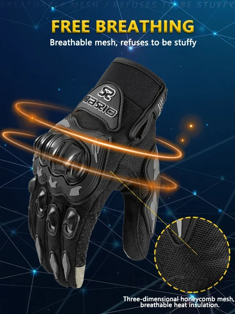 Man's Motorcycle Rider Fabric Gloves for Ktm Man Summer Touchscreen & Motocross Anti-fall Palm Accessories Sports Cycling mitten