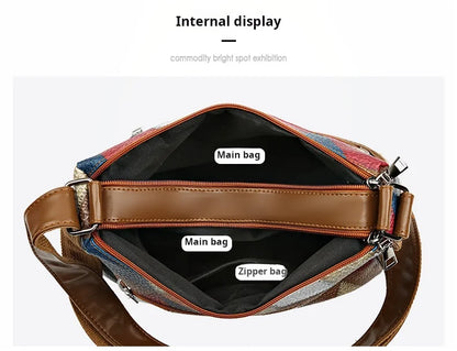 PU Leather Armpit Bags for Women, Shoulder Crossbody Bag, Ladies Vintage Underarm Handbags Suitable for mothers Mom to use