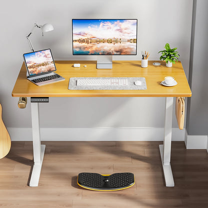 JHK Electric Adjustable Height Standing Computer Desk Ergonomic Sit Stand Up Down Computer Table Workstation For Home Office