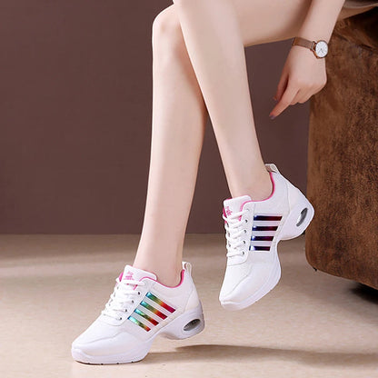 Dance Sneakers for Woman Jazz Shoes Mesh Modern Outsole Dance Sneakers Breathable Lightweight Dancing Fitness Shoes for Women