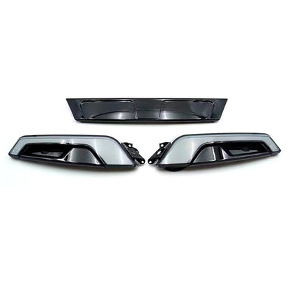 NEW For Harley Touring Street Glide FLHX 2014-2023 Motorcycle LED Chrome Gloss Black White Amber Windshield Trim