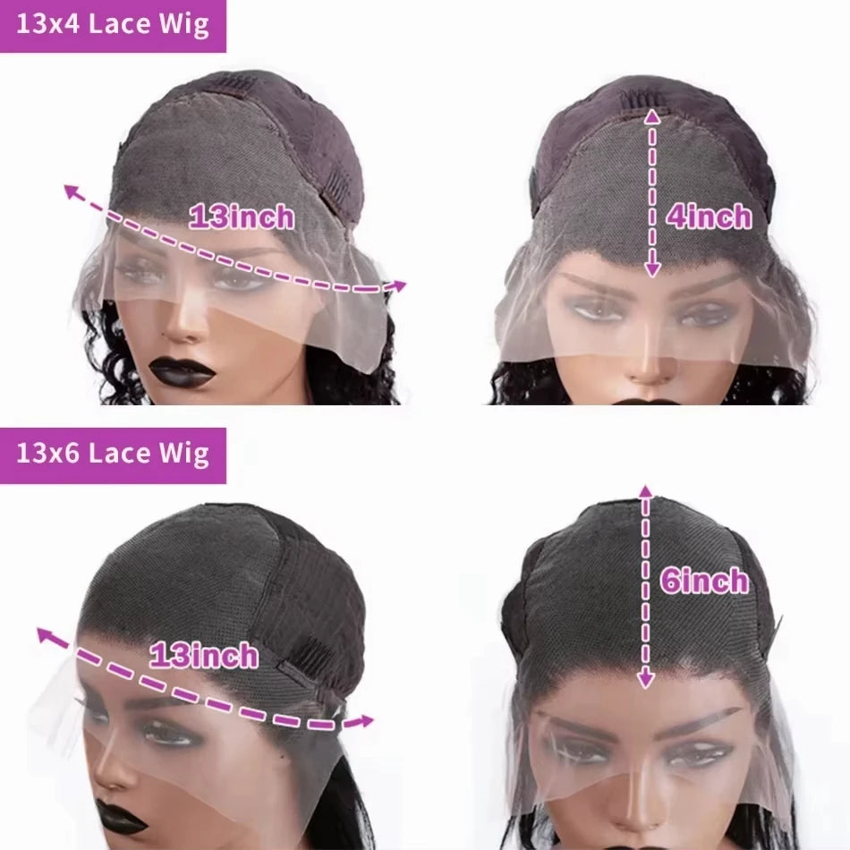 18-42 Inch Straight Human Hair Wigs 13x4 13x6 HD Lace Frontal Wigs For Women Glueless Bone Straight Lace Front Human Hair Wigs