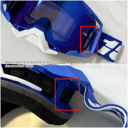 MX Goggles - Motocross Glasses with UV Protection, Anti Fog & Anti Slip for Off-Road Riding, Mountain Bike and Cycling