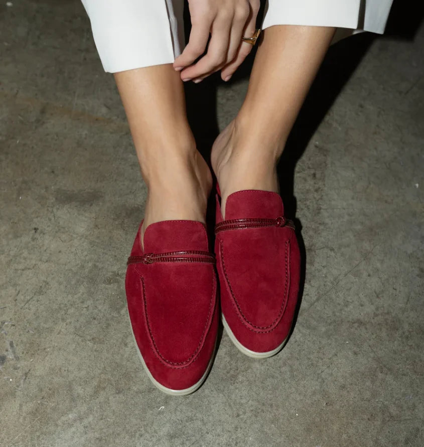 Designer Luxury Middle East Tassel Suede Leather Loafers for Women 2025 Slip On Slippers Flat Work Walking High Quality Shoes