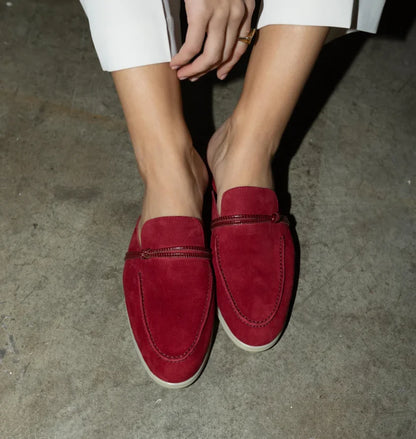 Designer Luxury Middle East Tassel Suede Leather Loafers for Women 2025 Slip On Slippers Flat Work Walking High Quality Shoes