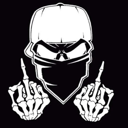 Car Sticker Car Window Decal Truck Outdoor Sticker Skull F U Middle Fingers Wicked Vinyl Decor Decals