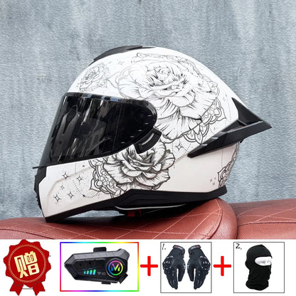 LVS motorcycle helmet men's and women's full face helmet double lens racing helmet DOT certification casco moto