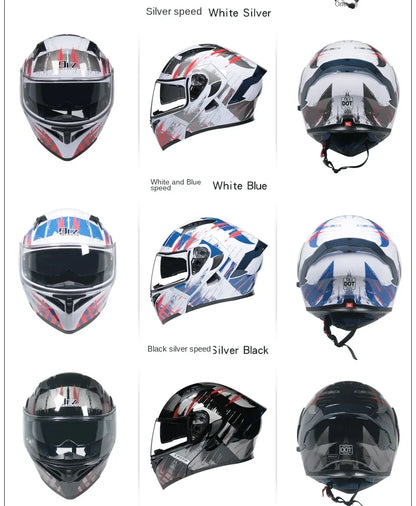 Flip Up Motorcycle Helmet Double lens full face helmet High quality DOT approved Moto cascos motociclistas capacete