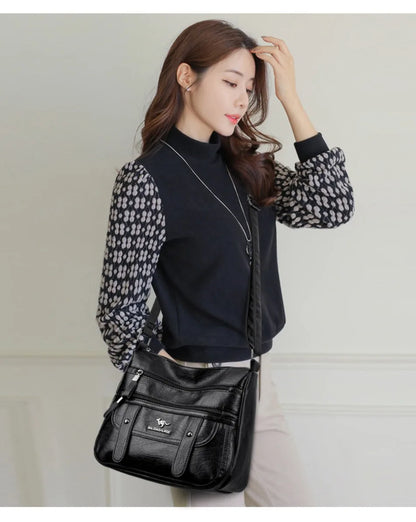 High Quality Pu Leather Messenger Crossbody Bags for Women Luxury Designer Hand Bags Purses Ladies Shoulder Bags Sac A Mian 2025