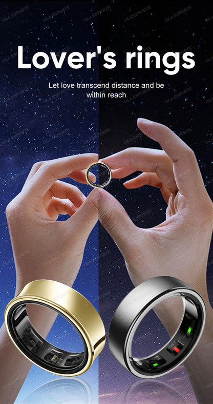 New R10 Smart Ring with Wireless Charging,Health Sleep Monitor,5ATM & ip68 Waterproof,Multi-sport Mode For Android IOS Men Women