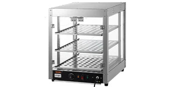 2/3 Tiers Countertop Food Warmer Commercial 3D Heating Pizza Pastry Warmer with Temp Knob Display Kitchen Appliance
