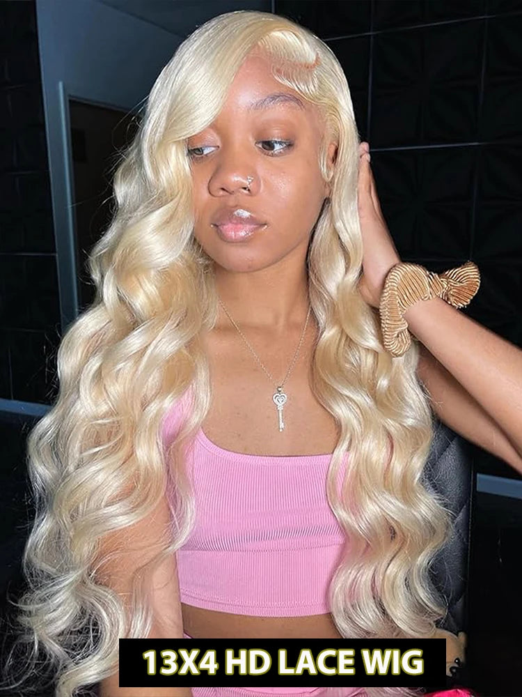 30Inch Blonde Human Hair Wig Straight 613 hd Lace Frontal Wig 13x6 13x4 Body Wave Lace Front Wig Honey Blonde Colored Human Hair