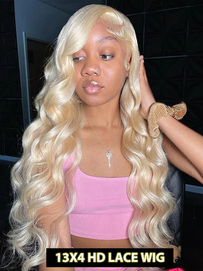 30Inch Blonde Human Hair Wig Straight 613 hd Lace Frontal Wig 13x6 13x4 Body Wave Lace Front Wig Honey Blonde Colored Human Hair