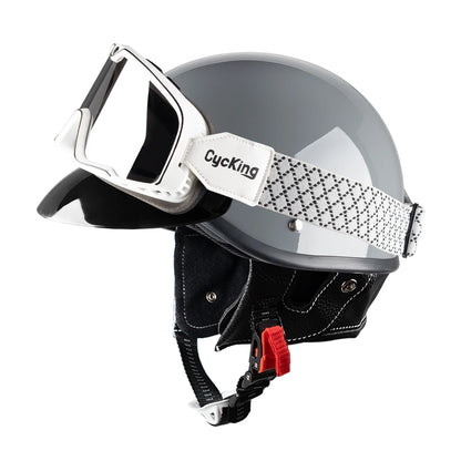 Cycking Motorcycle Helmet Four Seasons Riding Half Helmet Men Women Scooter Cute Retro