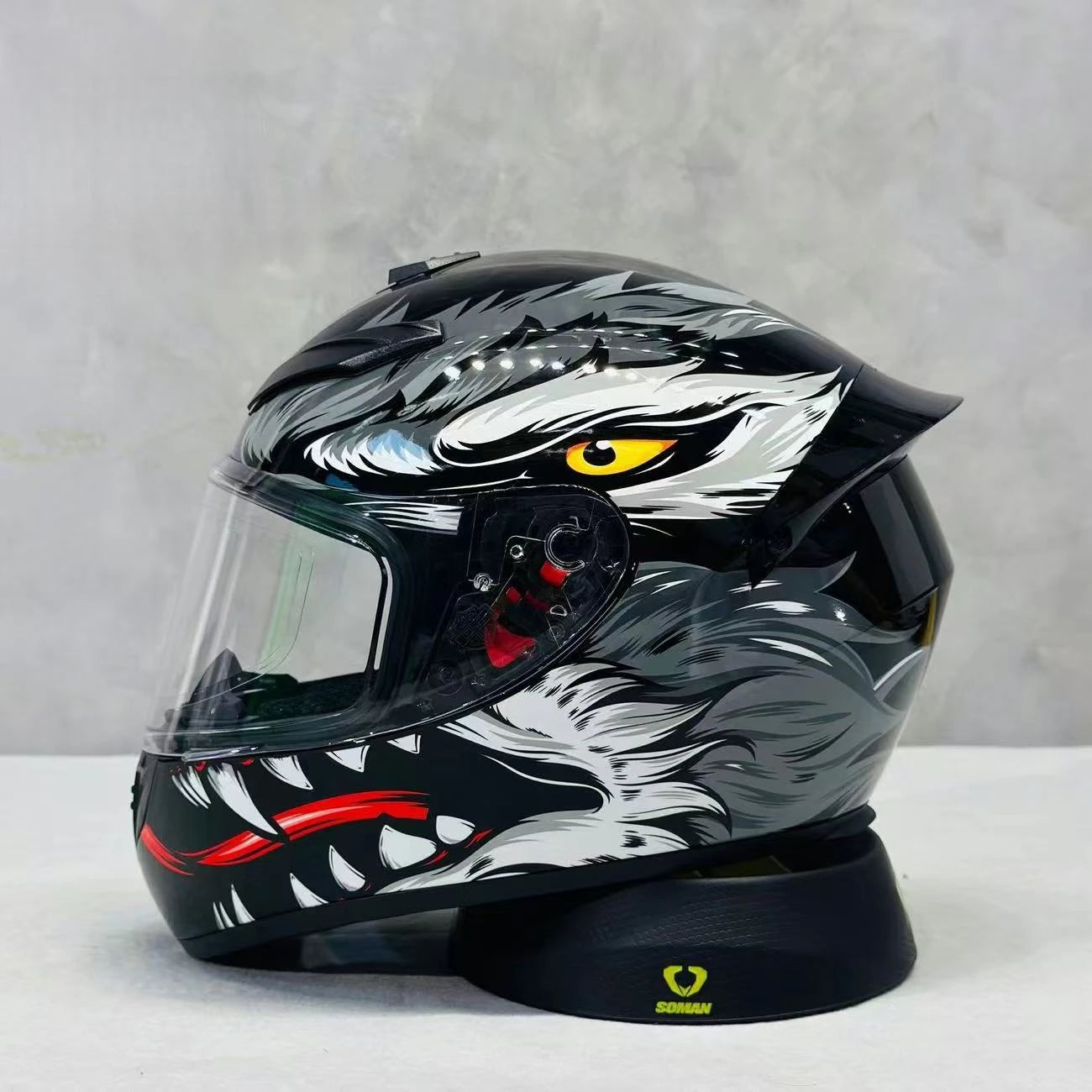 Unisex Design Little Turtle Model Full Face Motorcycle Helmet Reduces Wind Noise and Buffeting for Peaceful Riding All Seasons