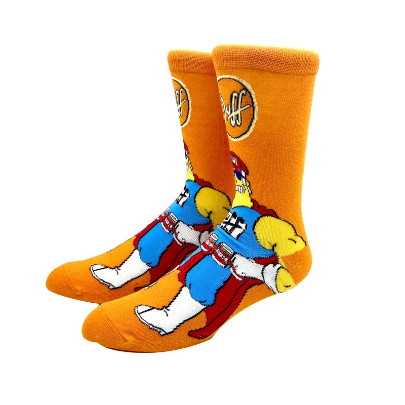 2023 New Anime Marvel Men Socks Long Sock Men‘s Knee-High Couples cosplay Sock Personality Hip Hop Harajuku Funny Sock for Women
