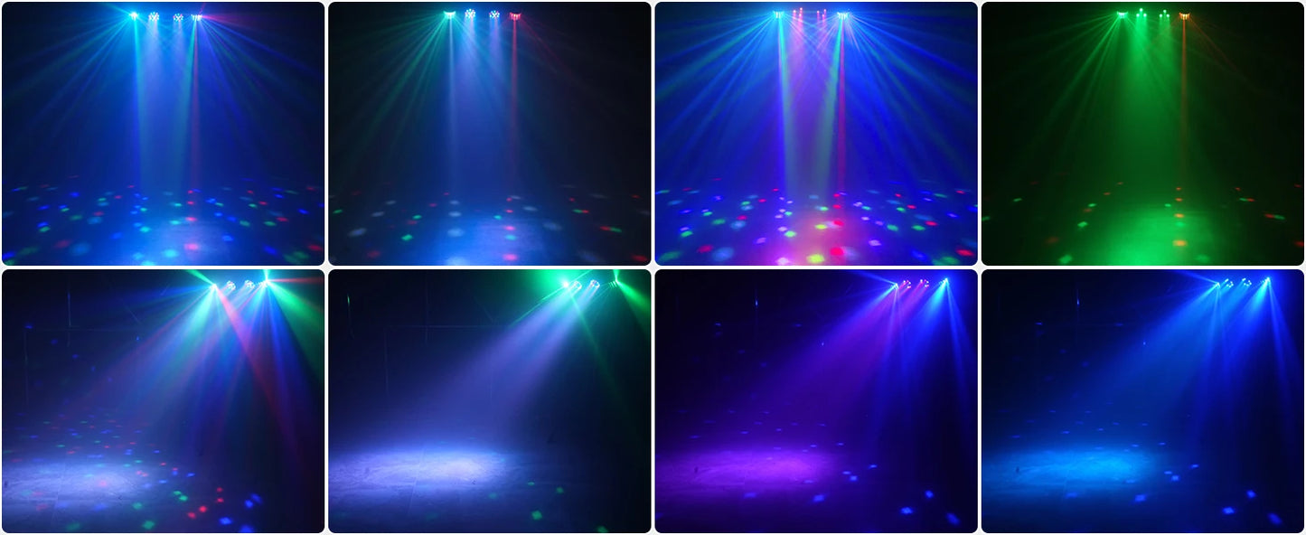 Yiflamefly 60W RGBW LED Par Lights With Bag&Bracket Combination Bracket Lights DMX Stage Light For Church Wedding Birthday Party