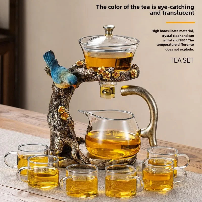 Glass Tea Set Home Kung Fu Tea Cup Magnetic Suction Teapot Artifact