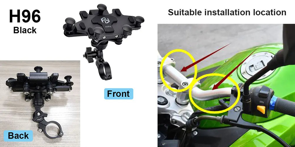 Motorcycle Phone Holder High Quality Alloy Motorcycle Electric Bike Mobile Phone Holder With Dampener Motos Navigation Bracket
