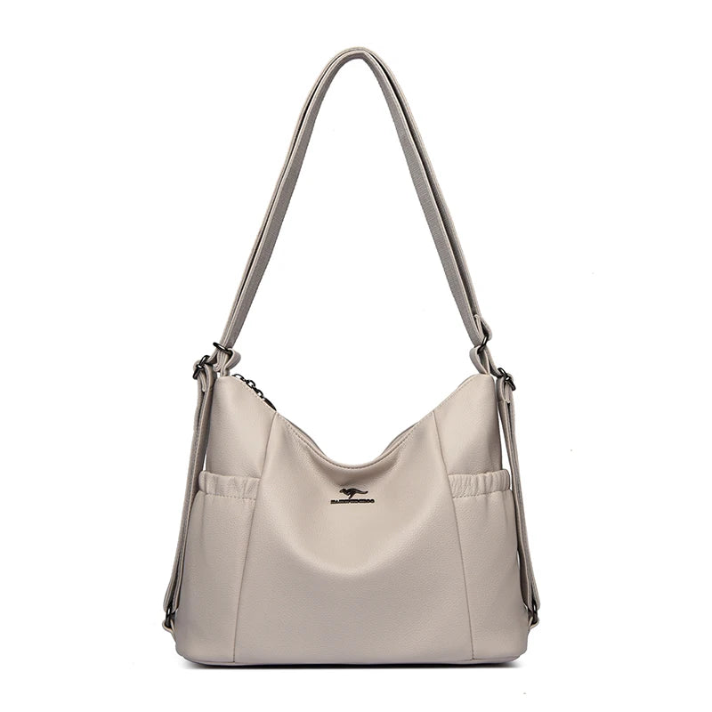 High Quality Soft Pu Leather Shoulder Bags for Women Women Bags Luxury Designer Multifunction Travel BackPack Commuter Handbags
