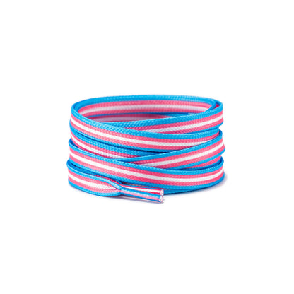 No6Transgender 100/120/150cm Shoe Lace Flat Printed Shoelace Colorful Rainbow Laces Gay Pride Liberty Shoelaces Shoe Accessories