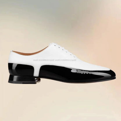 Mixed Color Patent Leather Loafers Shoes High Quality Fashionable Men's Shoes Formal Male's Dress Shoes Novel Low Top Shoes