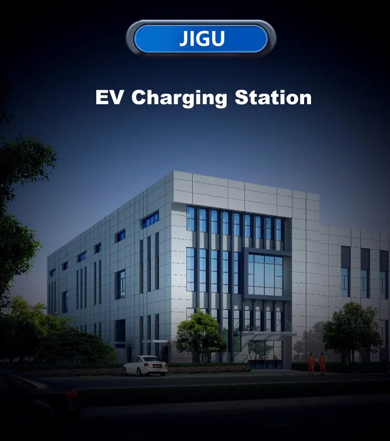JIGU Type2 Electric Vehicle Charging Station 3 Phase 380V Type 2 EV Charger Charger APP WIFI 22KW Wallbox 5 meters Electric Car