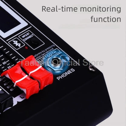 4/6/8/12 Channel Audio Mixer 5.0 Bluetooth 48V Phantom Power DSP Mixing Console 7 Band EQ Sound Box XLR/USB/TRS For Karaoke DJ