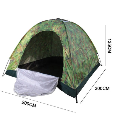 Camping Tent 5-6 Person Single-layer Camouflage Tent Portable Waterproof Tent Travelling Hiking Shelter For Camping Accessories
