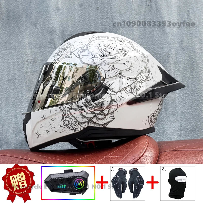 LVS motorcycle helmet men's and women's full face helmet double lens racing helmet DOT certification casco moto