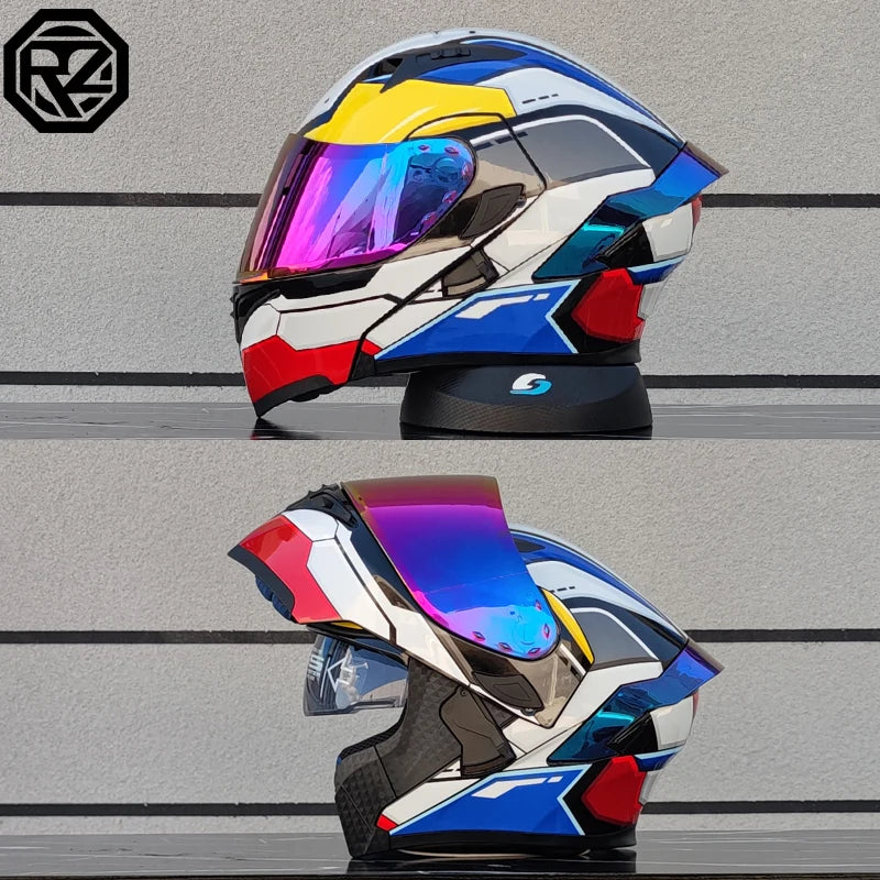 Flip Up Motorcycle Helmet Double lens full face helmet High quality DOT approved Moto cascos motociclistas capacete