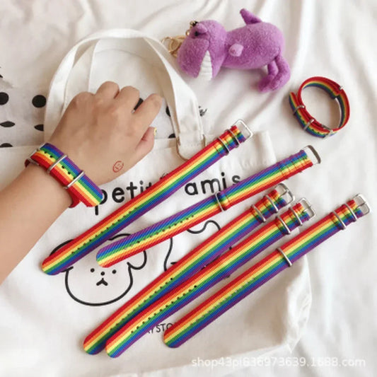 Nepal Rainbow Lesbians Gays Bisexuals Transgender Bracelets for Women Girls Pride Woven Braided Men Couple Friendship Jewelry