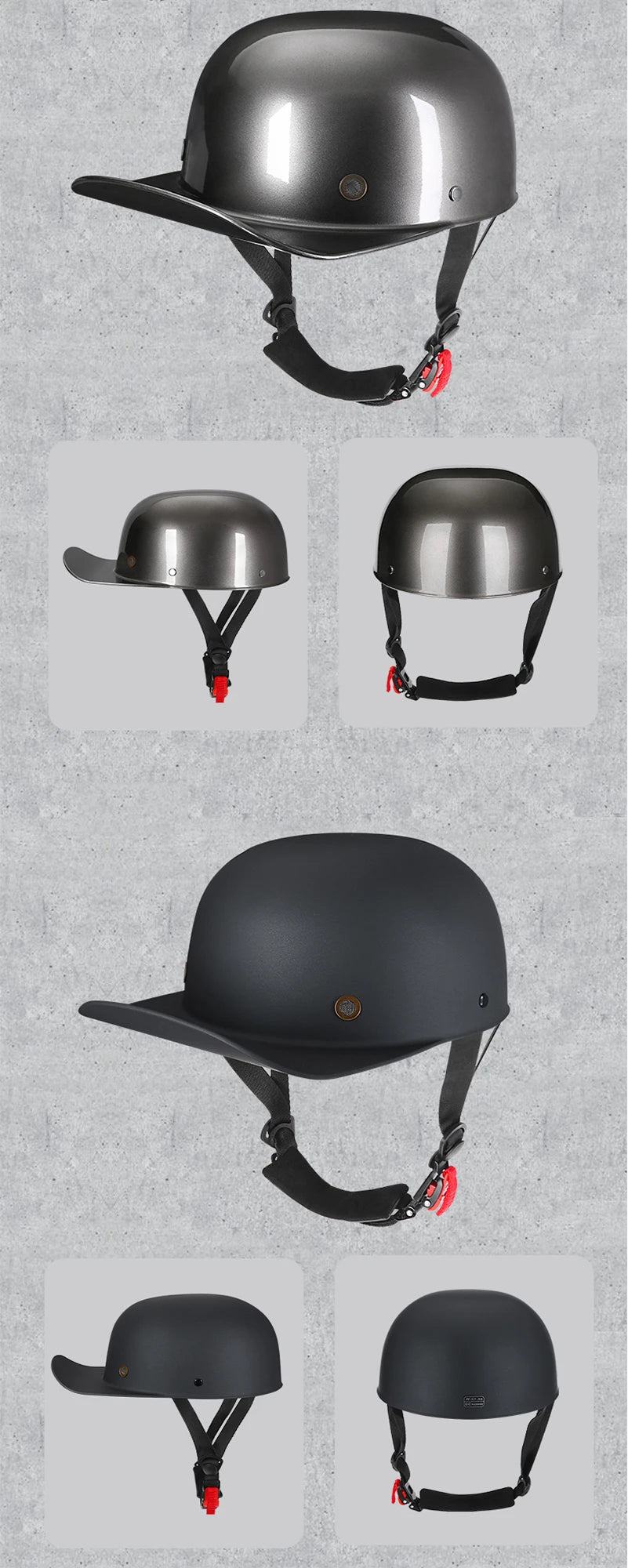 2022 Baseball Cap Helmet Motorcycle Vintage Retro Helmets Summer Open Face Scooter Cruiser Chopper Gangster DS Men Women