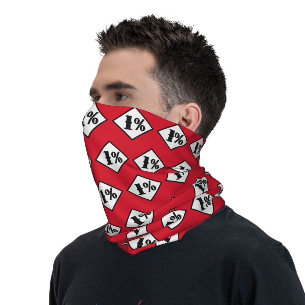 Custom 1 Percenter Essential Sons Bandana Neck Gaiter for Ski Camping Men Women Wrap Scarf TV Show Anarchy Headband Warmer