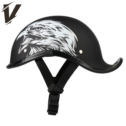 Retro motorcycle helmet personalized 3/4 half helmet motorcycle scooter safety helmet suitable for men and women