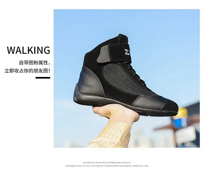 Outdoor Motorcycle Riding Shoes Anti Slip Go Kart Training Shoes Motorcycle Travel Off-road Shoes for Men Motocross Boots