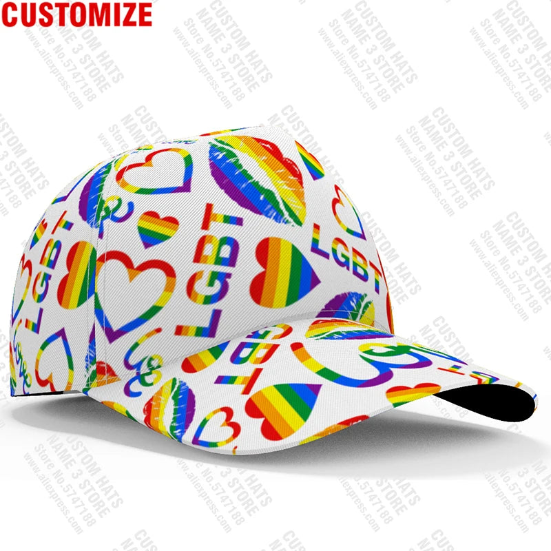 Rainbow Flag Baseball Cap Love Bisexual Gay Pride Hat Lesbian Lgbt Travel Philly Progress Six Colorful Peace Homosexual Headgear
