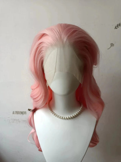 White Lace Front Wig for Women 13x4 Long Wavy Hair Wig for Women High Temperature Fibers Glueless Synthetic Lace Wigs Cosplay