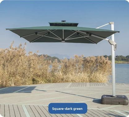 LED Roman Umbrella, Sunshade, Rainproof, UV Protection,Thickened Material, Aluminum Alloy Columns, Rotatable, Outdoor Umbrella