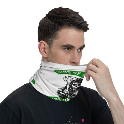 Custom 1 Percenter Essential Sons Bandana Neck Gaiter for Ski Camping Men Women Wrap Scarf TV Show Anarchy Headband Warmer