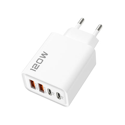 Xiaomi 120W Phone Fast Charger 4 Ports USB C Charger Quick Charge 3.0 USB Type C Fast Charging Adapter for Samsung iPhone Xiaomi